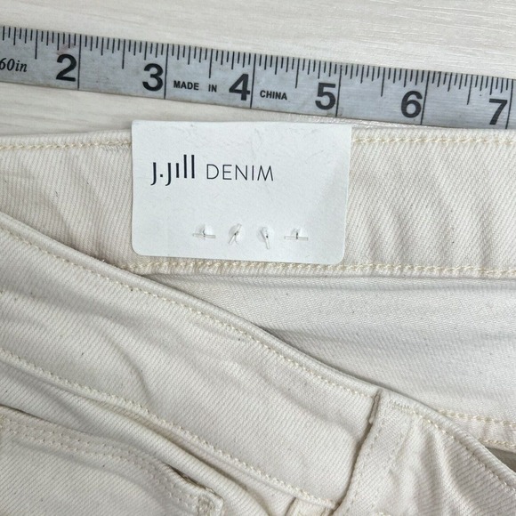 NEW J Jill Denim Jeans Women Size 16 Petite Cream Modern Slim Boot Cut Stretch - Picture 7 of 16